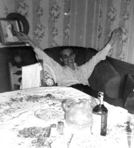 Grandpa at the end of another Seder